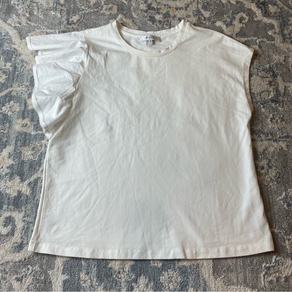 MILLY White Short Sleeve T-Shirt - Picture 1 of 6